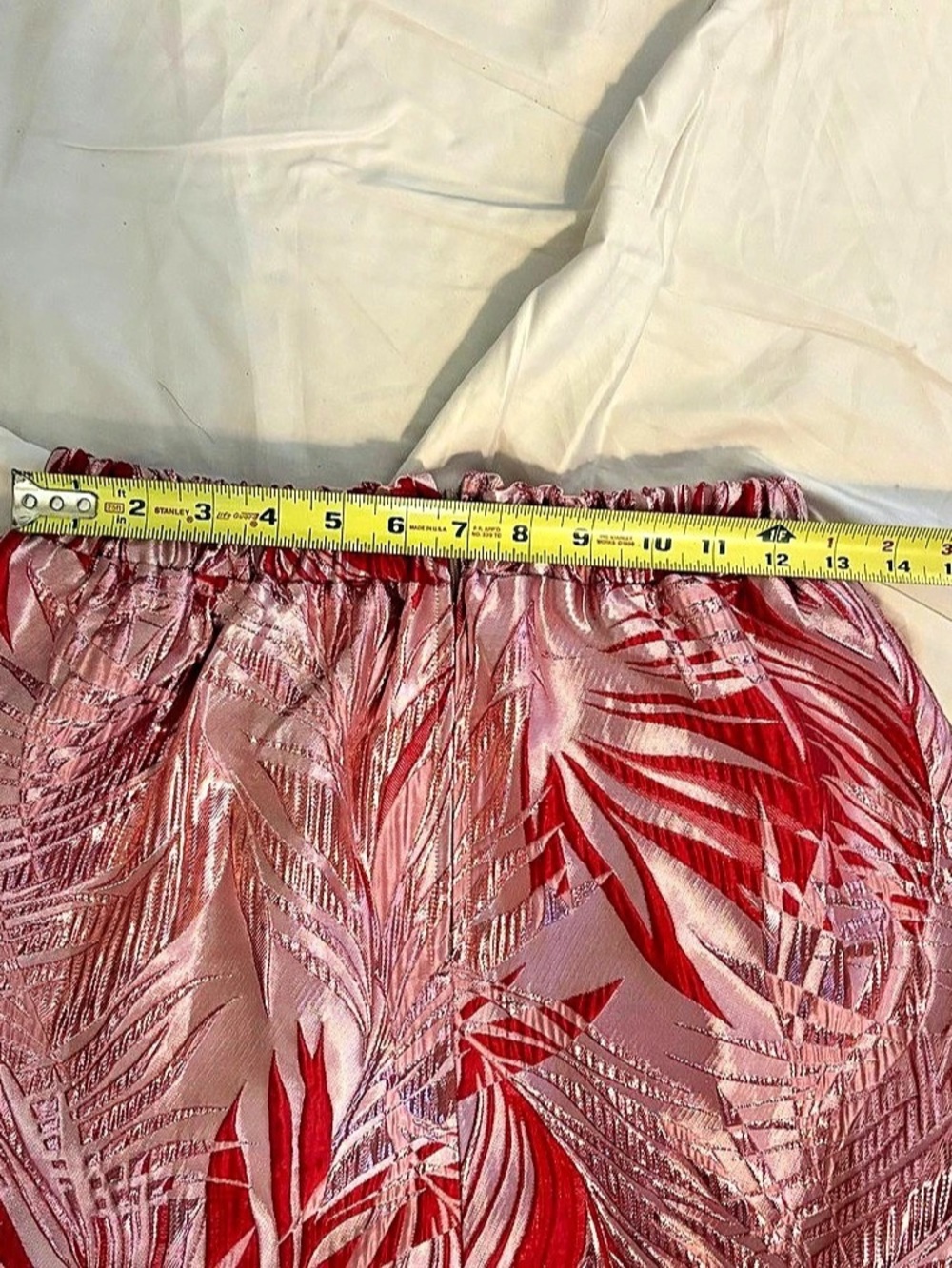 BURU Metallic Leaf Mini Skirt Size Large Like New - Picture 5 of 5